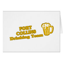 Trinkende Teamt-shirts Fort Collins Grußkarte