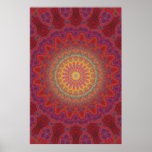 Trippy Plakat: Psychedelische Radialgrafik
