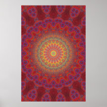 Trippy Plakat: Psychedelische Radialgrafik