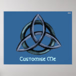 Triquetra (blau) plakatdruck