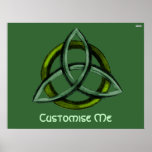 Triquetra (Grün) Poster