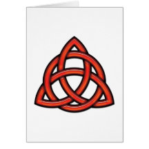Triquetra Kreis-Rot Grußkarten
