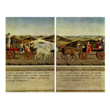 Triumph des Herzogs und der Herzogin Federico DA M Postkarte