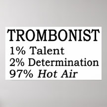 Trombonistt Heißluft Posterdrucke