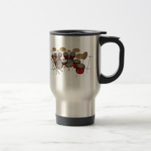 Trommeln: Rote Trommel-Ausrüstung: Modell 3D: Reis Teetasse