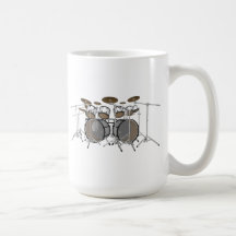 Trommeln: Weiße Trommel-Ausrüstung: Modell 3D: Kaffeetassen