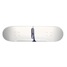 Trompete-horizontale feste blaue Musiker-Grafik Skateboard Brett