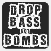 Tropfen-Bass-nicht Bomben Aufkleber