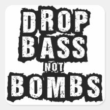 Tropfen-Bass-nicht Bomben Aufkleber