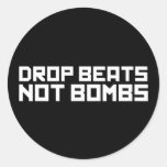 Tropfen schlägt nicht Bomben Runde Sticker