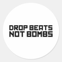 Tropfen schlägt nicht Bomben Runde Sticker