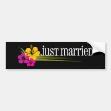 Tropical_JustMarried Autoaufkleber