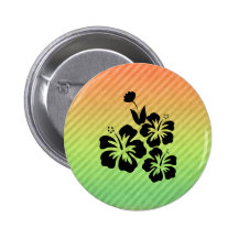 Tropische Blumen Button