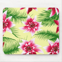 Tropische Blumen u. Farne Mousepad