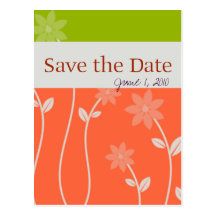 Tropische Blüte Save the Date Postkarten