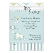 Tropische Fisch-Babyparty-Einladung