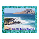 Tropische hawaiische Strand-Postkarte