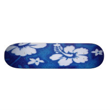 Tropisches Blau Hawaiis Bedruckte Skateboarddecks