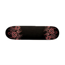Tropisches Blumen-Muster rot u. schwarz Personalisiertes Deck