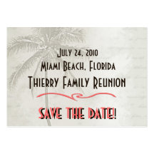 Tropisches Save the Date Familien-Wiedersehen Visitenkarte