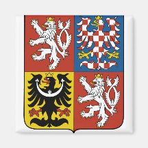 Tschechische Republik-Wappen Detail Kühlschrankmagnet