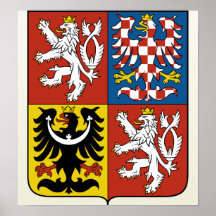 Tschechische Republik-Wappen Detail Plakatdrucke