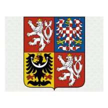 Tschechische Republik-Wappen Detail Postkarte