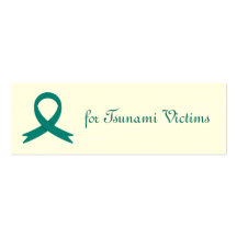 Tsunami Victims awareness ribbon bookmark ビジネスカード