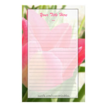 Tulpe-Briefpapier Individuelle Druckpapiere