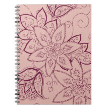 Tulpe-Tätowierungs-Notizbuch (Rose)