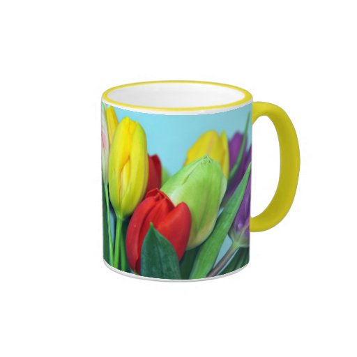 Tulpen im Frühjahr-Becher Kaffeehaferl