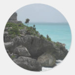 Tulum-Ruine-runder Aufkleber