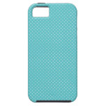 Tupfenstift punktiert girly schickes blaues Muster iPhone 5 Etui