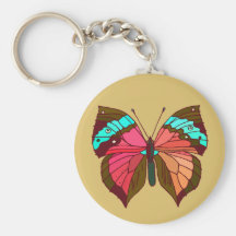 Türkis-gestreifter Schmetterling Schlüsselbänder