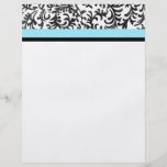 Türkis und Schwarz-Blumenmuster Personalisierte Flyer