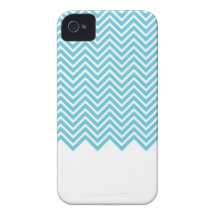 Türkis Zickzack iPhone 4 Case-Mate Hülle