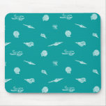 Türkisseashell-Muster Mousepad