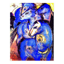 Turm der blauen Pferde durch Franz Marc Postkarten