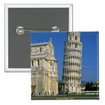 Turm von Pisa, Italien Anstecknadelbuttons