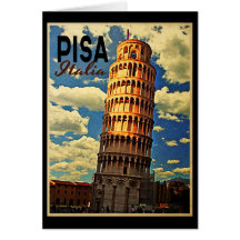 Turm von Pisa ltaly Grußkarten