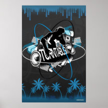 Turntablism DJ Plakat-Musik-Turntable-Disc-Jockey