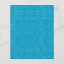 Turquoise Blue Textured Wedding Damask DIY V12 Personalized Flyer