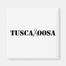 Tuscaloosa mit Hahnentrittmuster-Stützband Kühlschrankmagnet