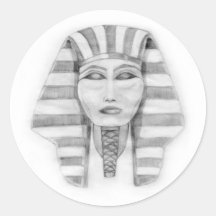 Tutankhamen Runder Sticker