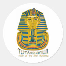 Tutankhamun Mama, der alte König Tut von Ägypten Runder Sticker
