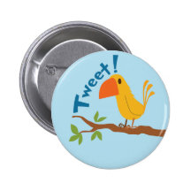 Tweeten Vogel-Knopf Button