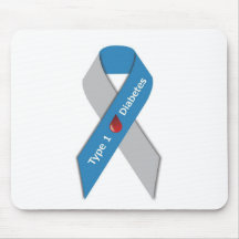 Typ- 1diabetes-Bewusstseins-Band Mousepads