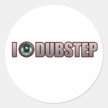 Typmädchen DUBSTEP Runde Aufkleber
