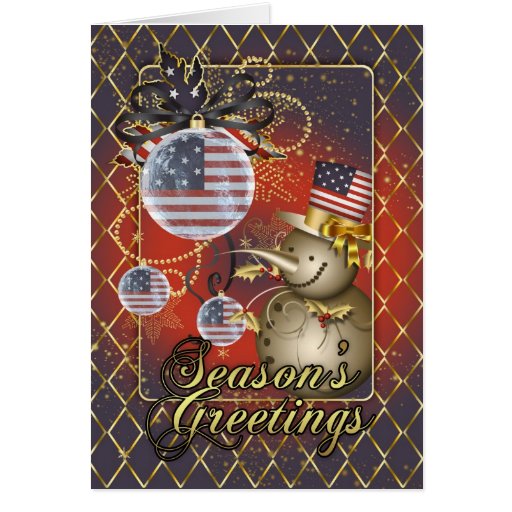 U.S.A. Patriotische Weihnachtskarte - das Greeti d