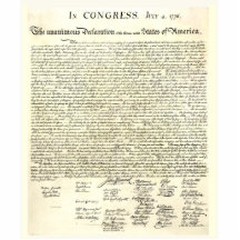 U.S. Erklärung von Indepedence Acrylausschnitte
